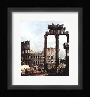 Colosseum and the ruins of the Temple of Castor et Pollux Fine Art Print