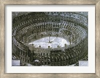 Interior of the Colosseum with niches for the Via Crucis Fine Art Print
