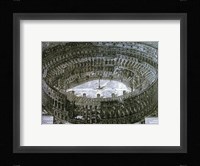 Interior of the Colosseum with niches for the Via Crucis Fine Art Print