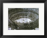 Interior of the Colosseum with niches for the Via Crucis Framed Print