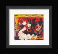 Sherry Wine Label La tarara Framed Print