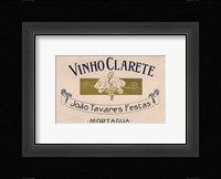 Vinho Clarete Framed Print