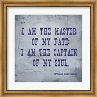 I Am The Master Of My Fate: I Am The Captain Of My Soul, Invictus Fine Art Print