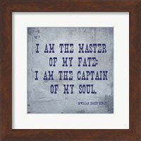 I Am The Master Of My Fate: I Am The Captain Of My Soul, Invictus Fine Art Print