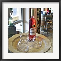 Taster Glass Around a Bottle of Ventoux Rose Fine Art Print