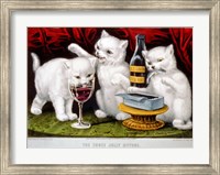 The Three Jolly Kittens: At The Feast Fine Art Print