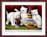 The Three Jolly Kittens: At The Feast Fine Art Print