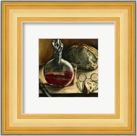 Still Life with Jug of Wine, Bread and Glasses Fine Art Print