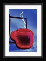 Neon Coffee Cup Sign Fine Art Print