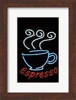 Glowing Neon Sign of an Espresso Coffee Cup Fine Art Print