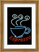 Glowing Neon Sign of an Espresso Coffee Cup Fine Art Print