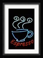Glowing Neon Sign of an Espresso Coffee Cup Fine Art Print