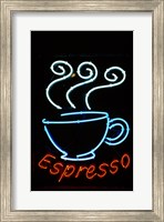 Glowing Neon Sign of an Espresso Coffee Cup Fine Art Print