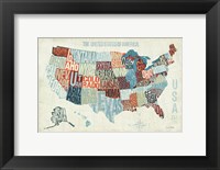 USA Modern Blue Fine Art Print