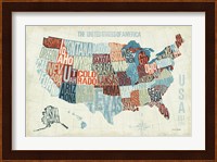 USA Modern Blue Fine Art Print