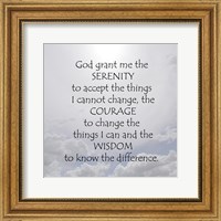 Serenity Prayer - clouds Fine Art Print