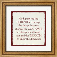 Serenity Prayer - red border Fine Art Print