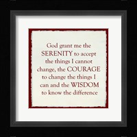 Serenity Prayer - red border Fine Art Print