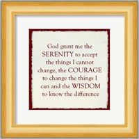 Serenity Prayer - red border Fine Art Print