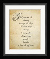 Serenity Prayer - quote Fine Art Print