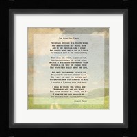 Robert Frost Road Less Traveled Poem Framed Print