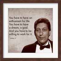 Enthusiasm for Life, Jimmy V Fine Art Print