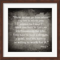 Enthusiasm Jimmy V Quote Fine Art Print