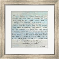 Three Things, Jimmy V Quote Fine Art Print