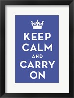 Keep Calm and Carry On (Light Blue) Fine Art Print