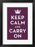 Keep Calm and Carry On (Purple) Fine Art Print