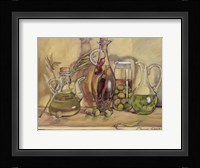 Olive Oil Bottles Framed Print