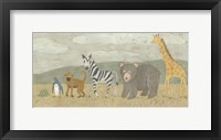 Animals All in a Row II Framed Print