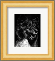 Canine Scratchboard X Fine Art Print