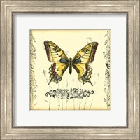 Butterfly and Wildflowers I Fine Art Print