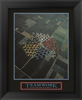 Teamwork-Skydivers Fine Art Print