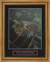 Teamwork-Skydivers Fine Art Print