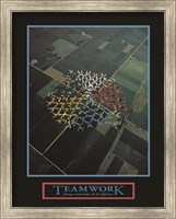 Teamwork-Skydivers Fine Art Print