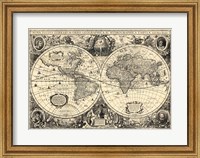 Vintage World Map - Orbis Geographica Fine Art Print
