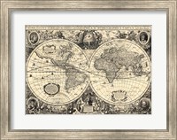 Vintage World Map - Orbis Geographica Fine Art Print