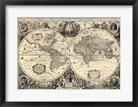 Vintage World Map - Orbis Geographica Fine Art Print
