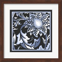 Blue & White Floral Motif II Fine Art Print