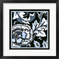 Blue & White Floral Motif III Fine Art Print