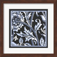Blue & White Floral Motif IV Fine Art Print