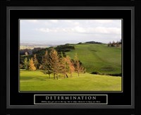 Determination-Golf Framed Print