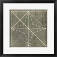Geometric Blueprint I Fine Art Print