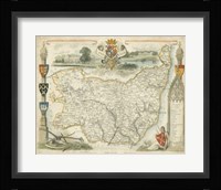 Map of Suffolk Fine Art Print