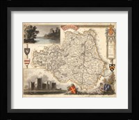 Map of Durham Fine Art Print