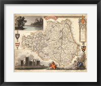 Map of Durham Fine Art Print