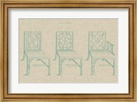 Chinese Chippendale Chairs I Fine Art Print