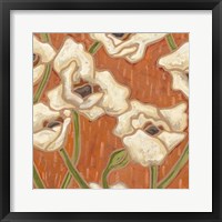 Persimmon Floral I Framed Print
